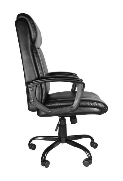 Office Desk Chair with High Quality PU Leather, Adjustable Height/Tilt, 360-Degree Swivel, 300LBS , Black