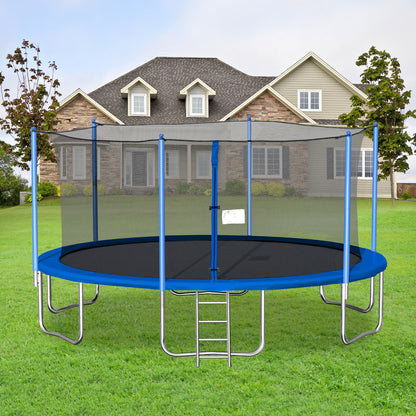 NEW  16FT TRAMPOLINE(STEEL TUBE,LADDER)