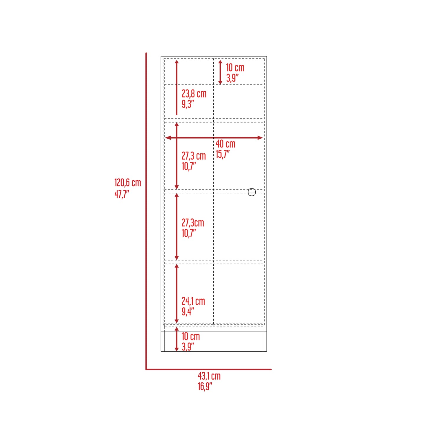 Richmond Rectangle Pantry Cabinet Black Wengue