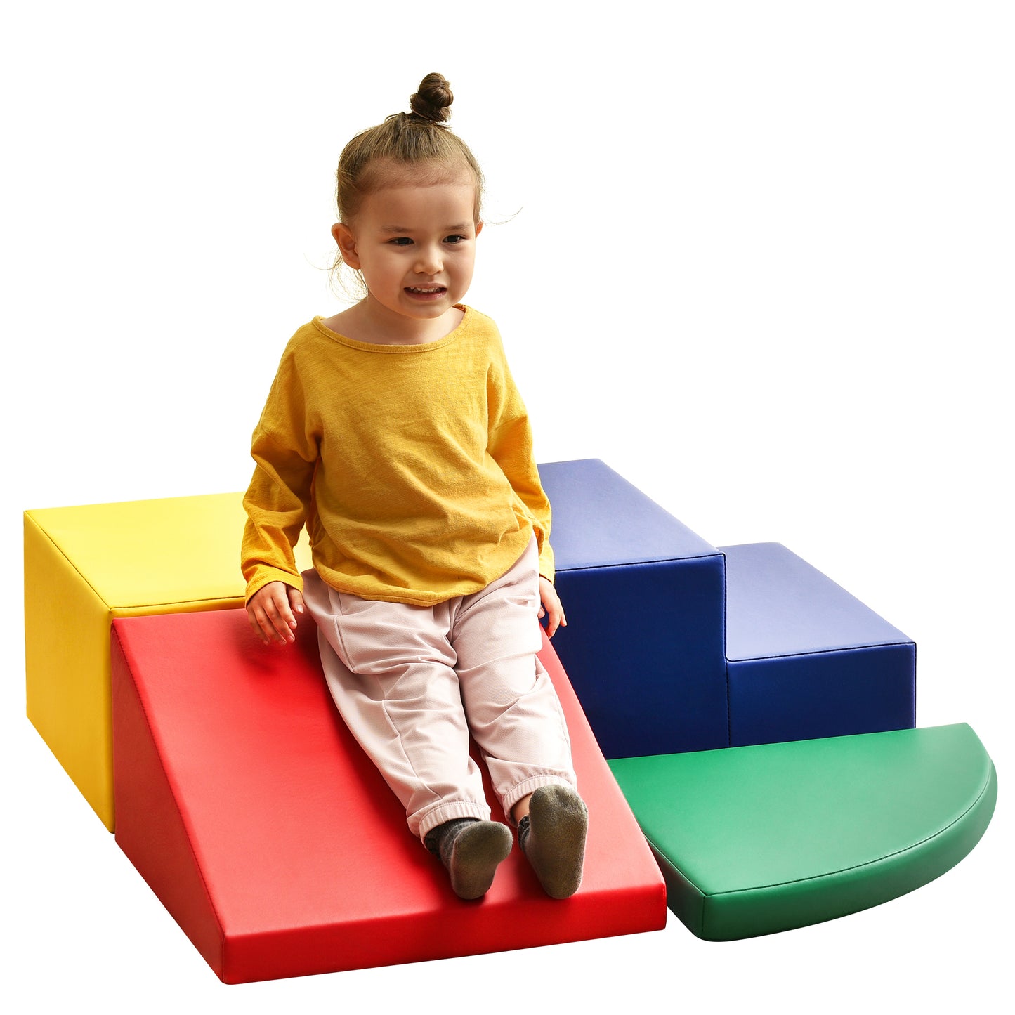 Soft Climb and Crawl Foam Playset, Safe Soft Foam Nugget Block for Infants, Preschools, Toddlers, Kids Crawling and Climbing Indoor Active Play Structure