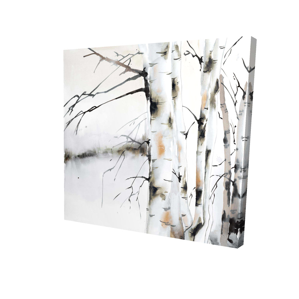 Winter birches - 12x12 Print on canvas