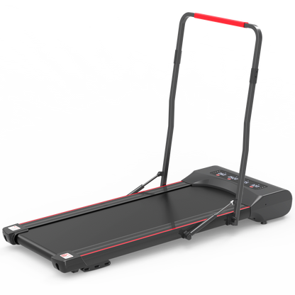 Under Desk Walking Pad Treadmill Foldable with Handlebar Remote Controll