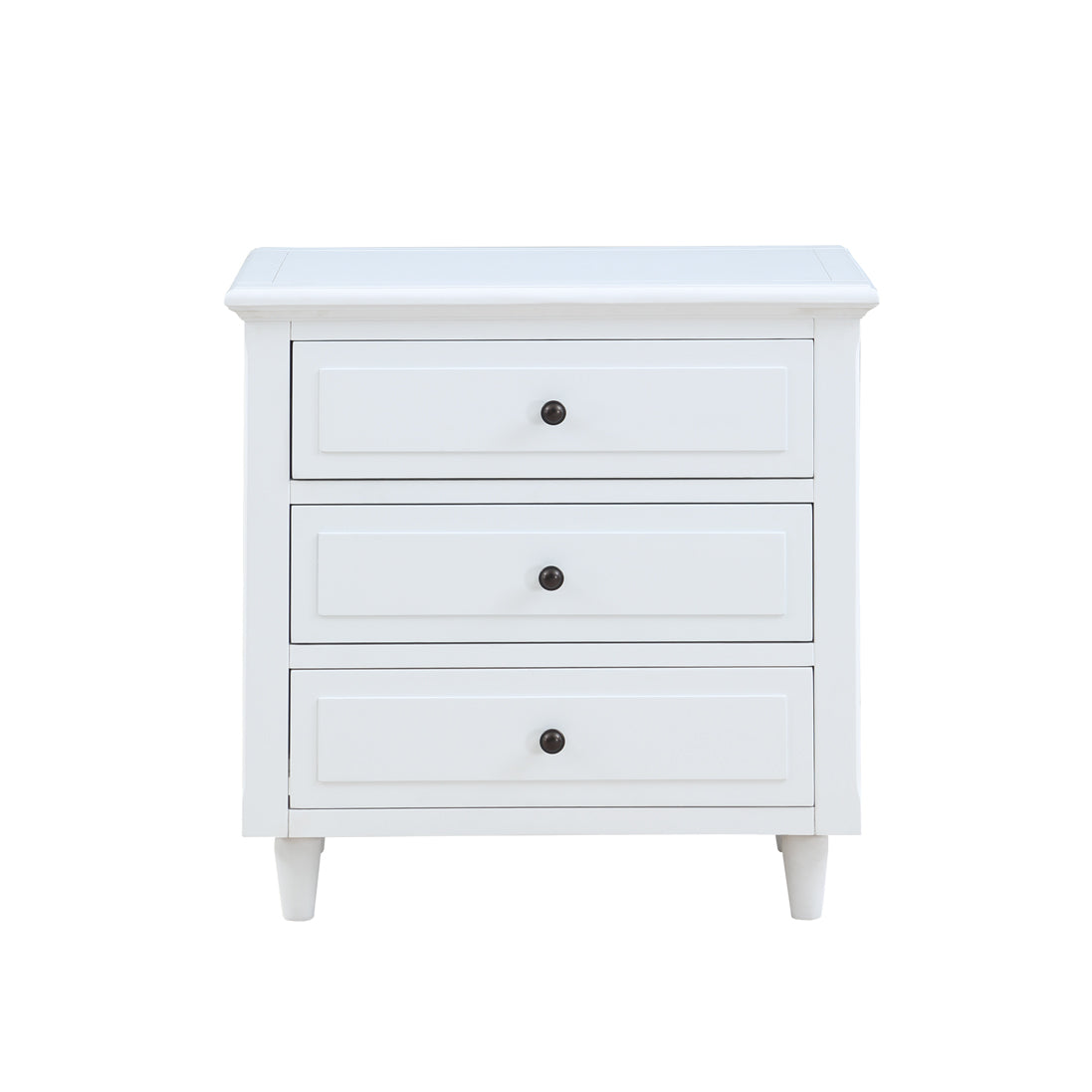 U_STYLE 3-Drawer Nightstand Storage Wood Cabinet