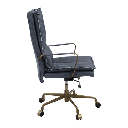 ACME Tinzud Office Chair, Gray Leather 93165