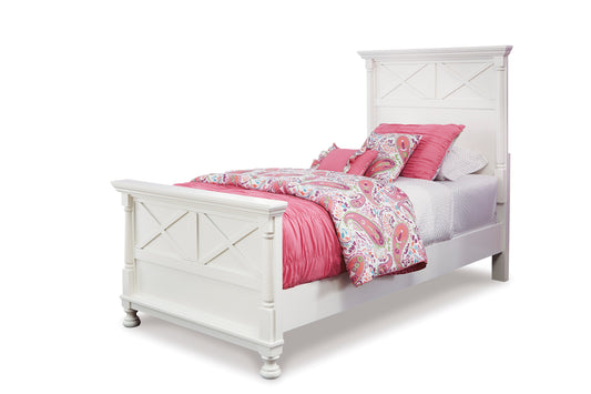 Ashley Kaslyn White Casual Twin Panel Bed B502B2