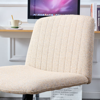 Fabric Material. Home Computer Chair Office Chair Adjustable 360 ° Swivel Cushion Chair With Black Foot Swivel Chair Makeup Chair Study Desk Chair. No Wheels