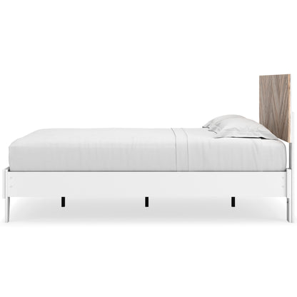 Ashley Piperton Brown/White Contemporary Full Panel Platform Bed EB1221B4