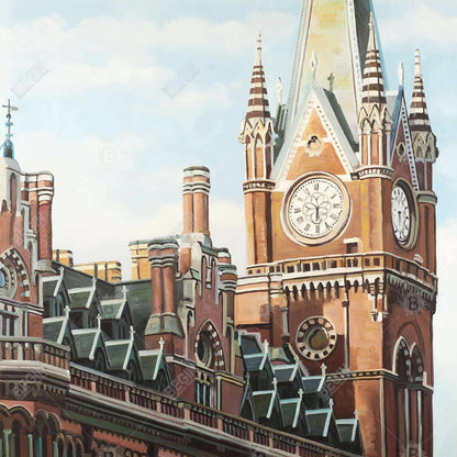St-pancras station in london - 08x08 Print on canvas
