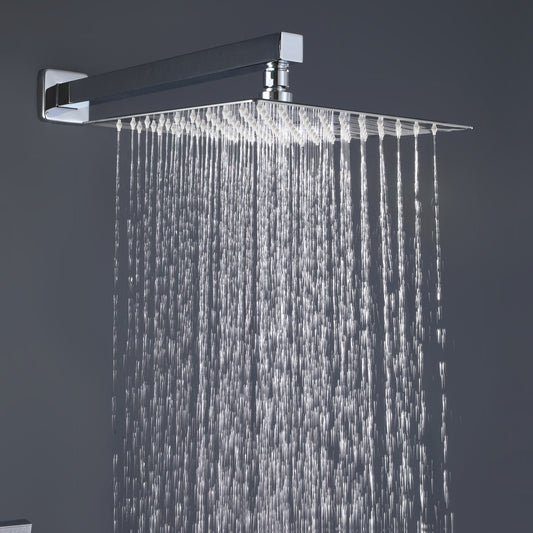 Function Temperature Control Complete Shower System with Rough-in Valve, 10 inches Chrome - 3W01