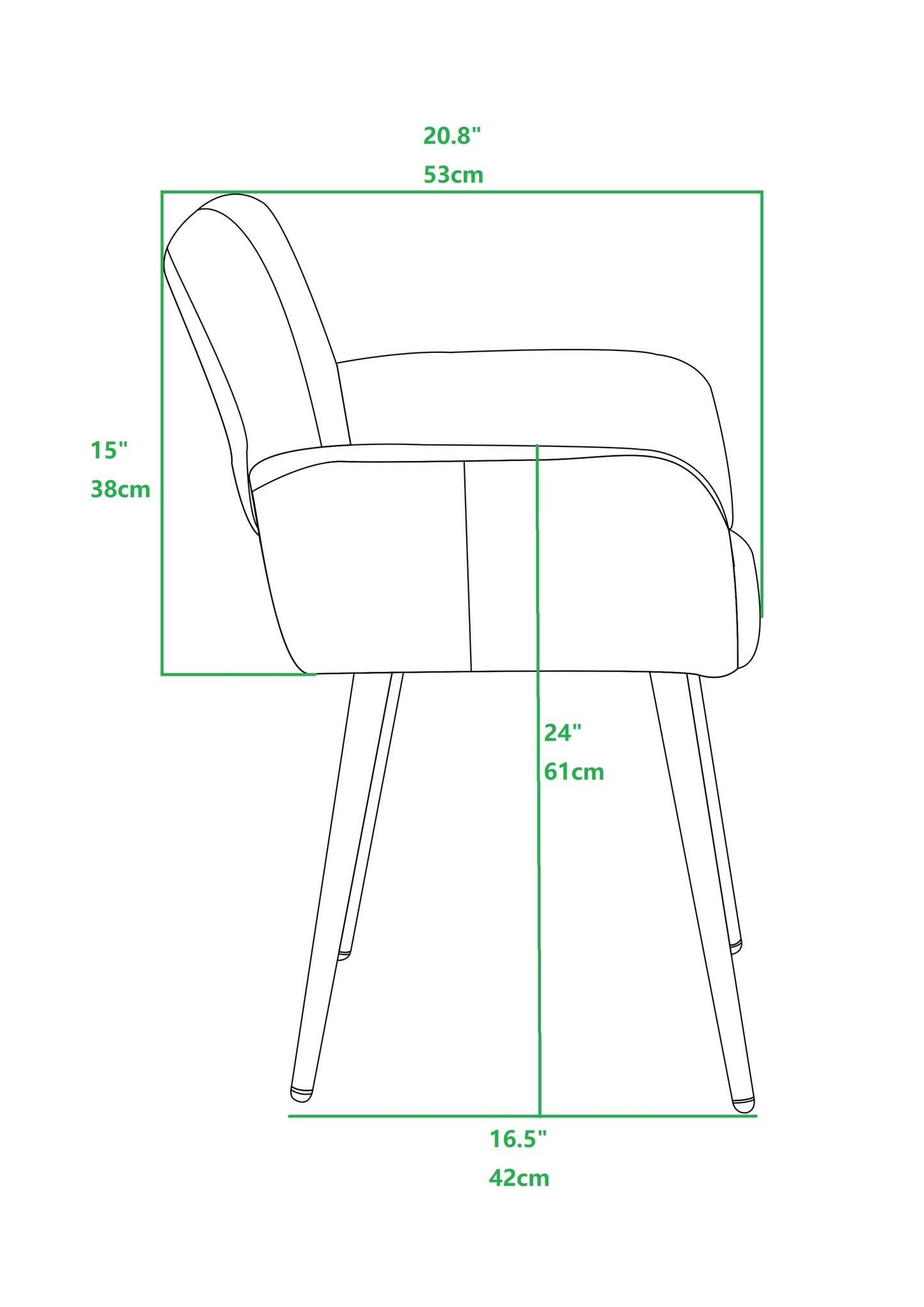 Fabric Upholstered Side Dining Chair with Metal Leg(Gray fabric+Beech Wooden Printing Leg),KD backrest