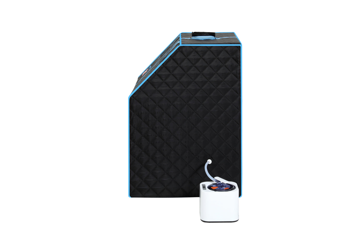 Portable Half body Black Steam Sauna Tent for Personal Relaxation, Detox and Therapy at home.PVC Pipe Connector Easy to Install.Fast heating with FCC Certification