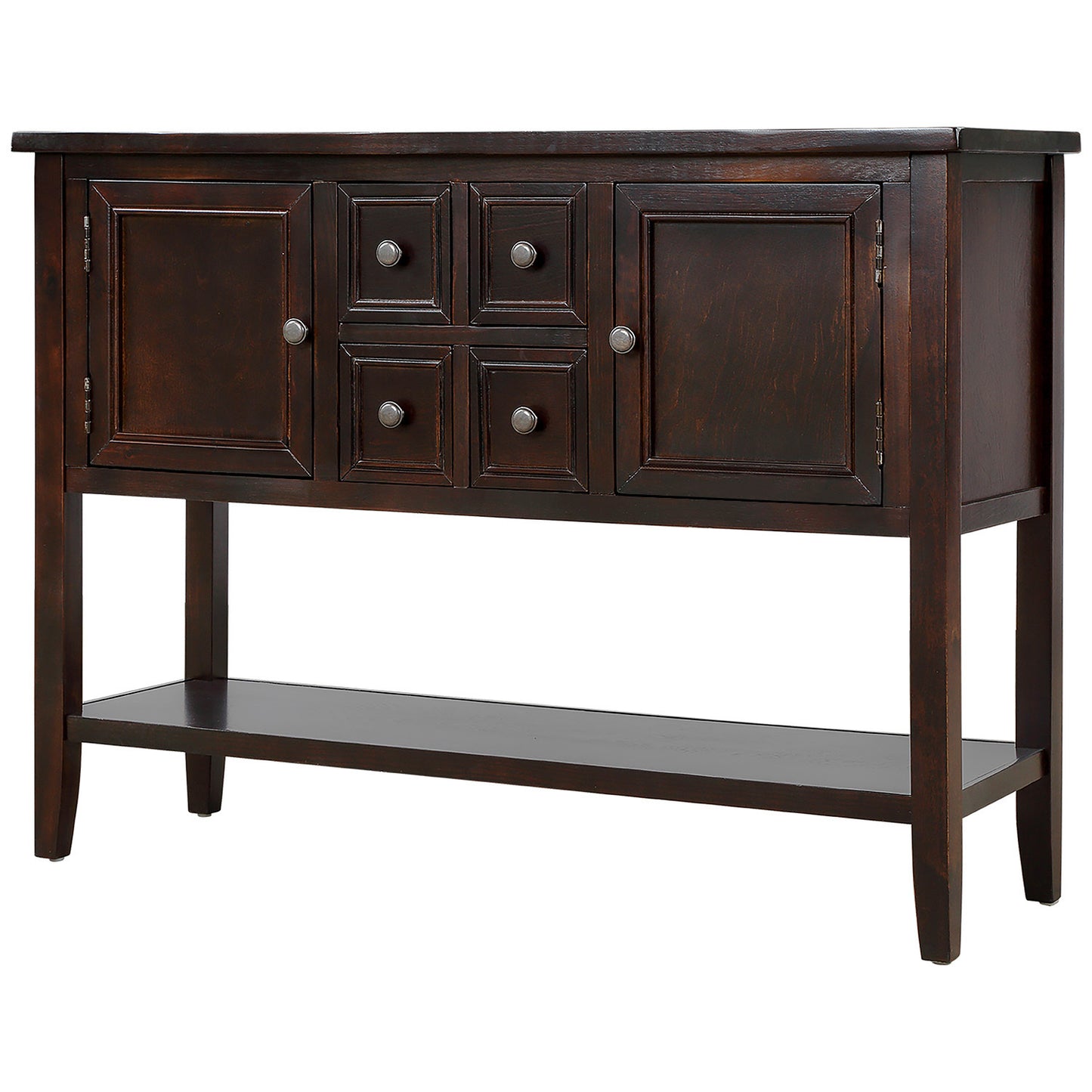 TREXM  Cambridge Series Buffet Sideboard Console Table with Bottom Shelf (Espresso)