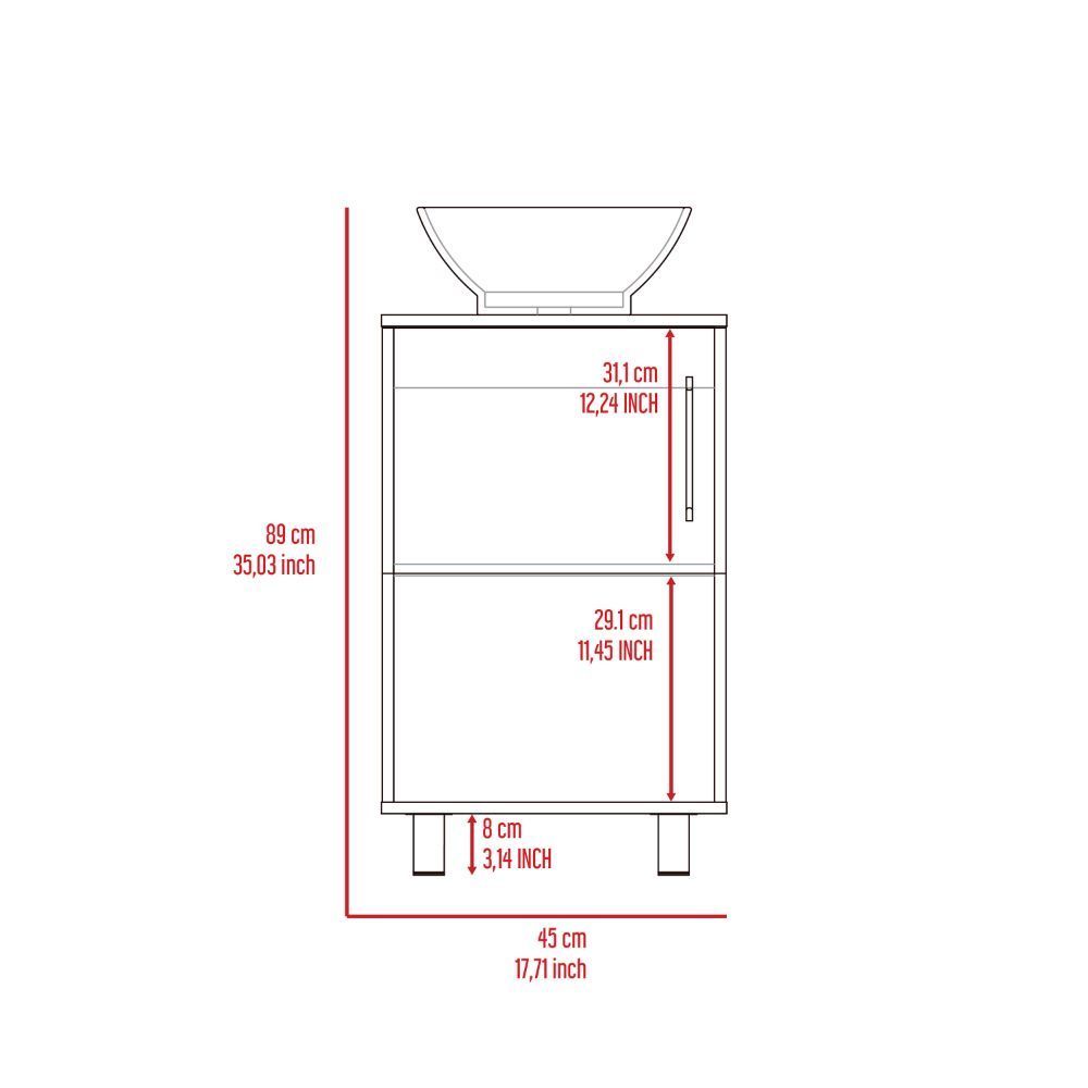 Saybrooke 1-Shelf Single Bathroom Vanity White