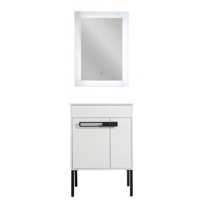 Bathroom Vanity with Sink 24 Inch, with Soft Close Doors, 24x18