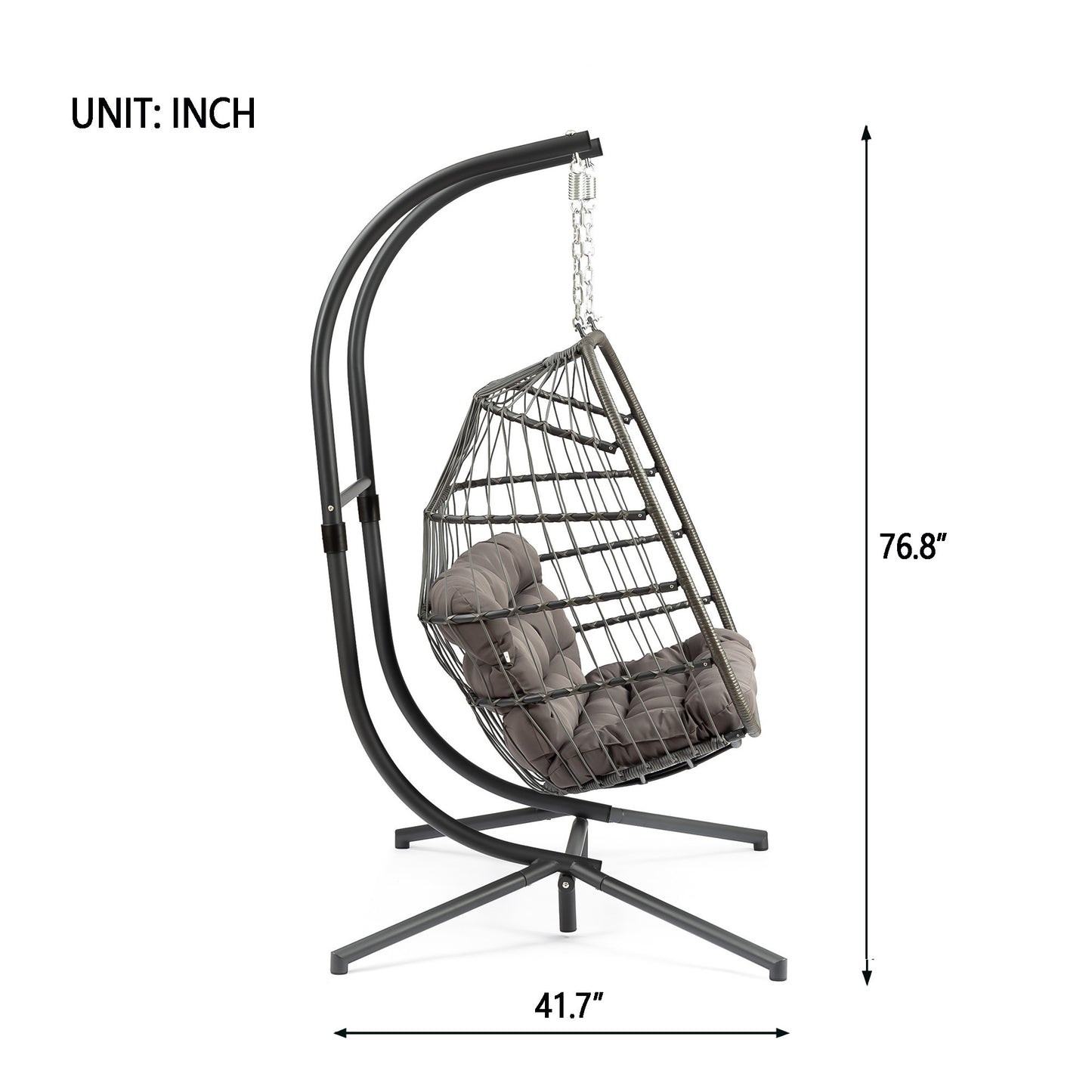 Luxury 2 Person X-Large Double Swing Chair Wicker Hanging Egg Chair