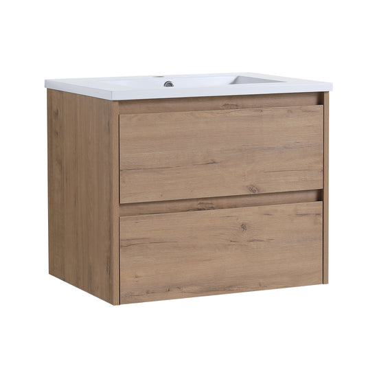 Bathroom Vanity with Ceramic Sink and 2/3 Soft Close drawers, 24x18