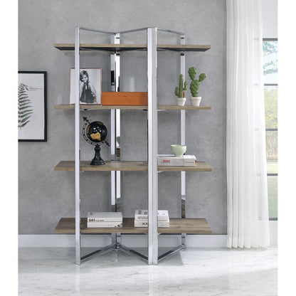 ACME Libby Bookshelf in Chrome 92545