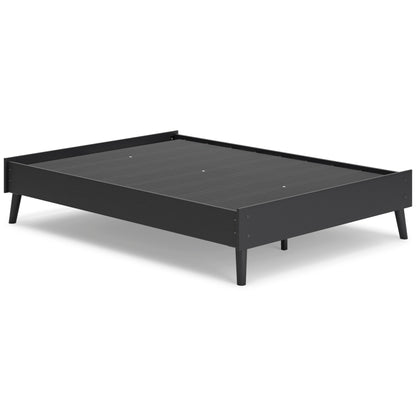 Ashley Charlang Black Contemporary Full Platform Bed EB1198-112