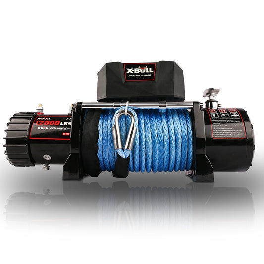 XB Electric Winch 12V 13000LBS Synthetic Rope Jeep Towing Truck Off-Road 4WD