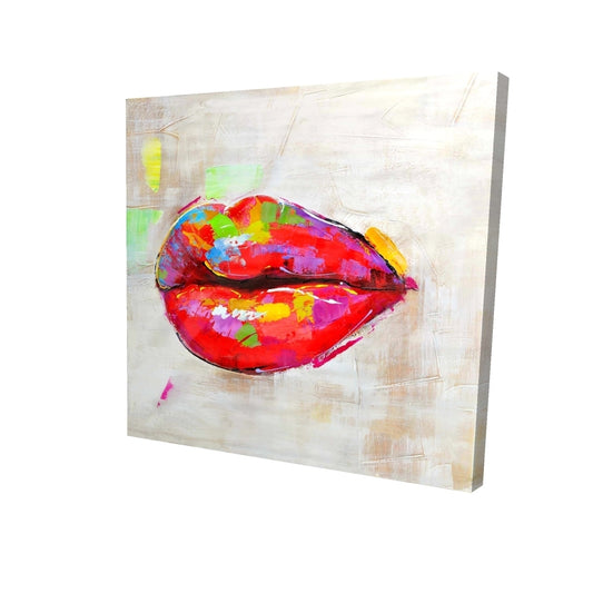 Colorful lips - 08x08 Print on canvas