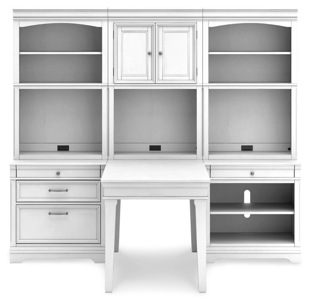 Ashley Kanwyn Whitewash Traditional Bookcase H777H4