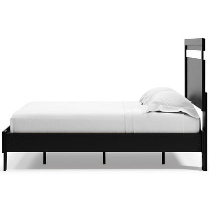 Ashley Finch Black Brown Casual Full Panel Platform Bed EB3392B1