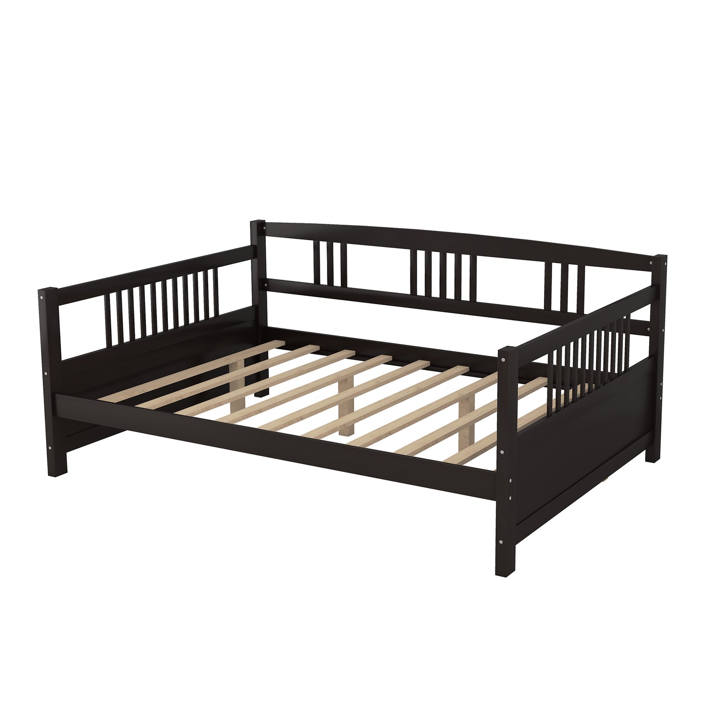 Wood Daybed Full Size Daybed with Support Legs, Espresso ( Previous SKU: WF190235AAP)