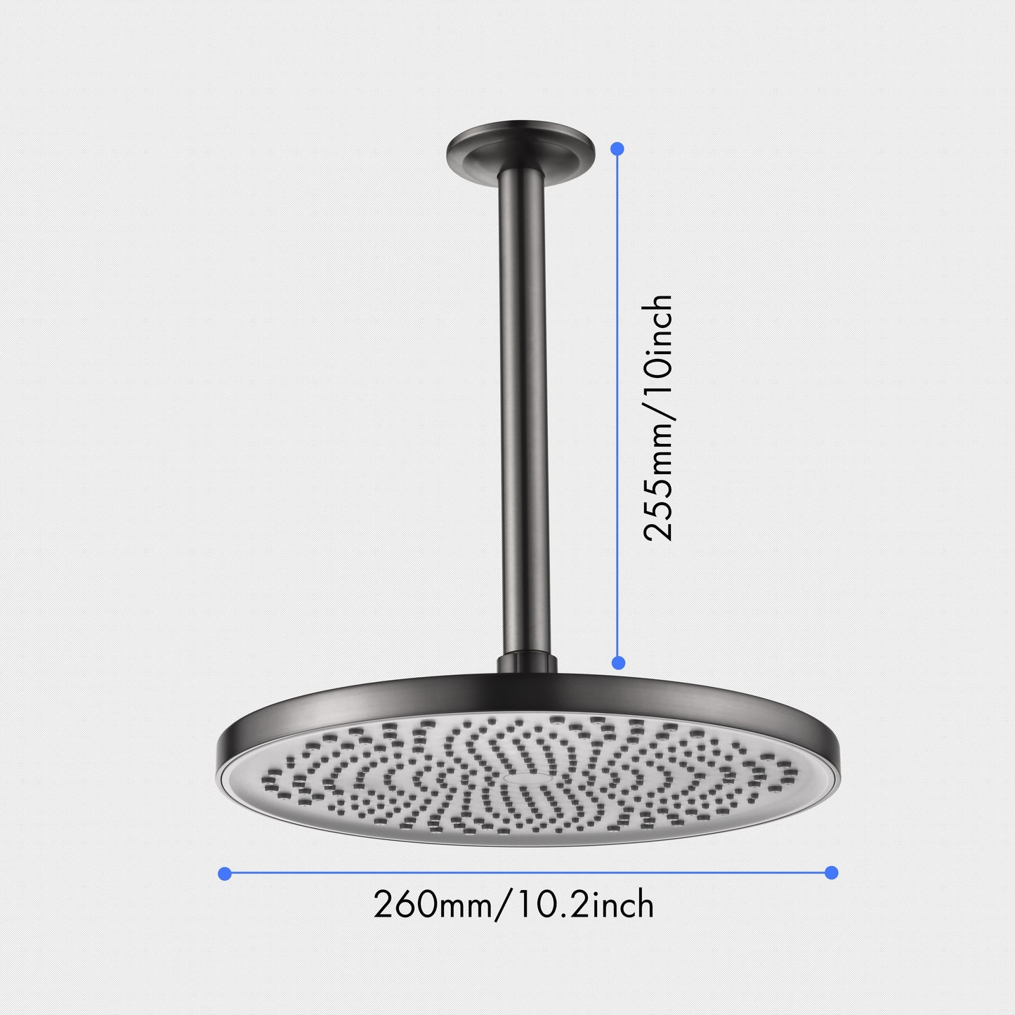 Shower Head - High Pressure Rain - Luxury Modern Look - No Hassle Tool-less 1-Min Installation - The Perfect Adjustable Replacement For Your Bathroom Shower Heads