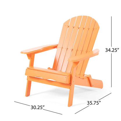 Cartagena Outdoor Acacia Wood AdirondackTangerine
 Chair