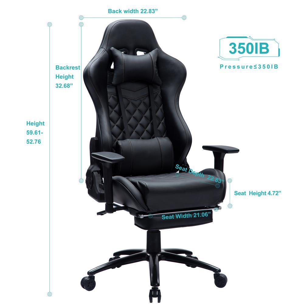 Vanbow.Seat Height Adjustable Swivel Racing Office Computer Ergonomic Video Game Chair