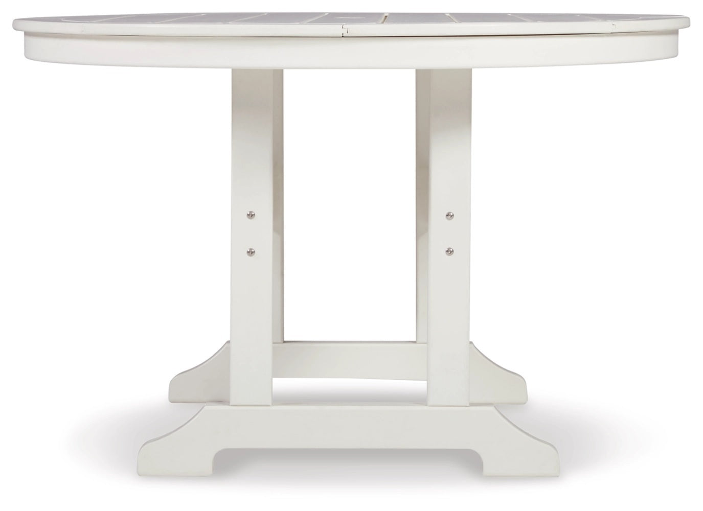 Ashley Crescent White Contemporary Luxe Outdoor Dining Table P207-615