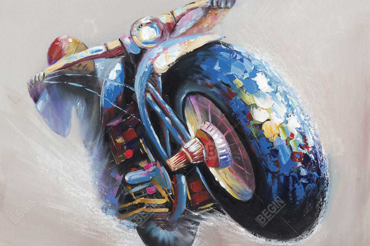 Motorcycle in jump - 20x30 Print on canvas