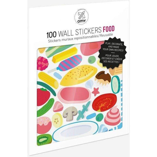 100 Wall Removable Reusable Stickers - Food by Karma Kiss