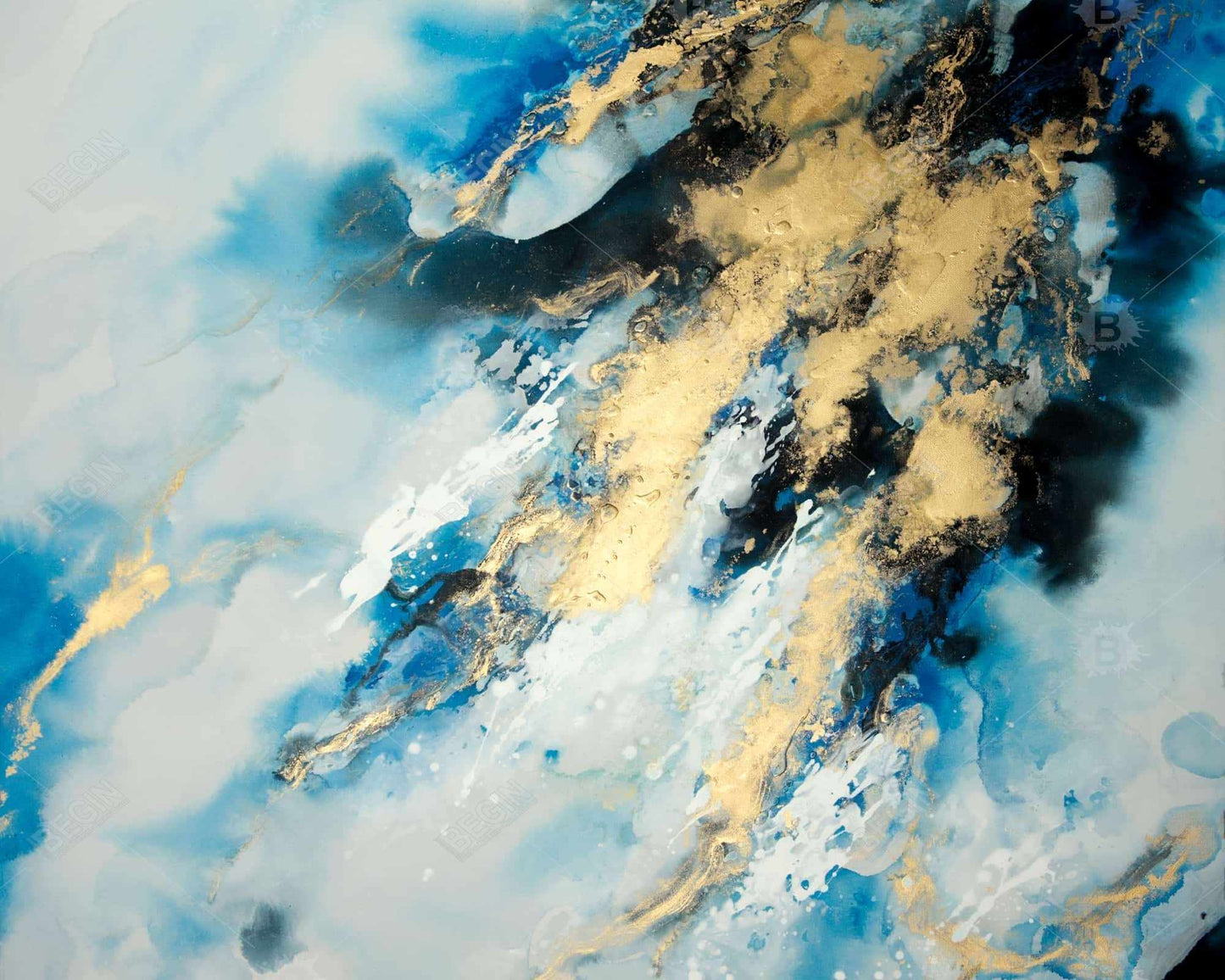 Blue marble - 08x10 Print on canvas