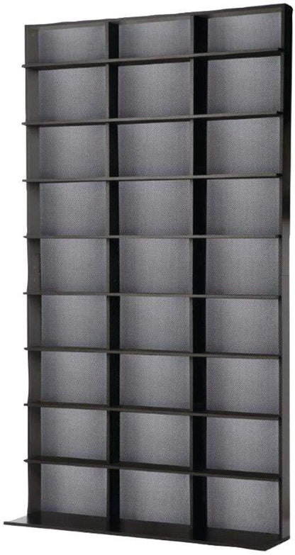 Elite, Medium Media Tower, 609CD/420DVD/483BR - Black outside/shelves, silver interior sides