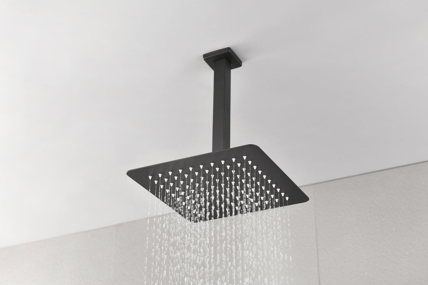 SHOWER Shower Head With Shower Arm,  Ceiling Mount Square Shower Head, Stainless Steel Ceiling Rainfall Showerhead- Waterfall Full Body Coverage