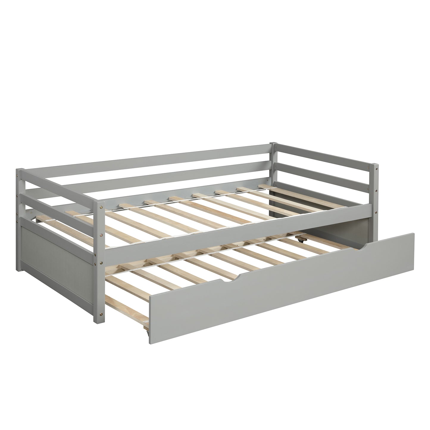 Daybed with Trundle Frame Set, Twin Size, Gray(New SKU:WF283064AAE)