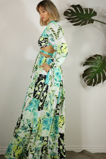 PRINTED MAXI DRESS