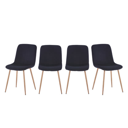 Dining Chair 4PCS（BLACK），Modern style，New technology，Suitable for restaurants, cafes, taverns, offices, living rooms, reception rooms.Simple structure, easy installation.