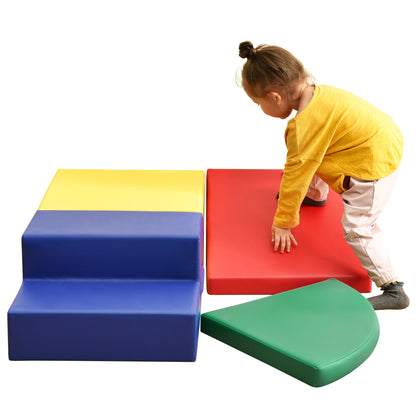 Soft Climb and Crawl Foam Playset, Safe Soft Foam Nugget Block for Infants, Preschools, Toddlers, Kids Crawling and Climbing Indoor Active Play Structure