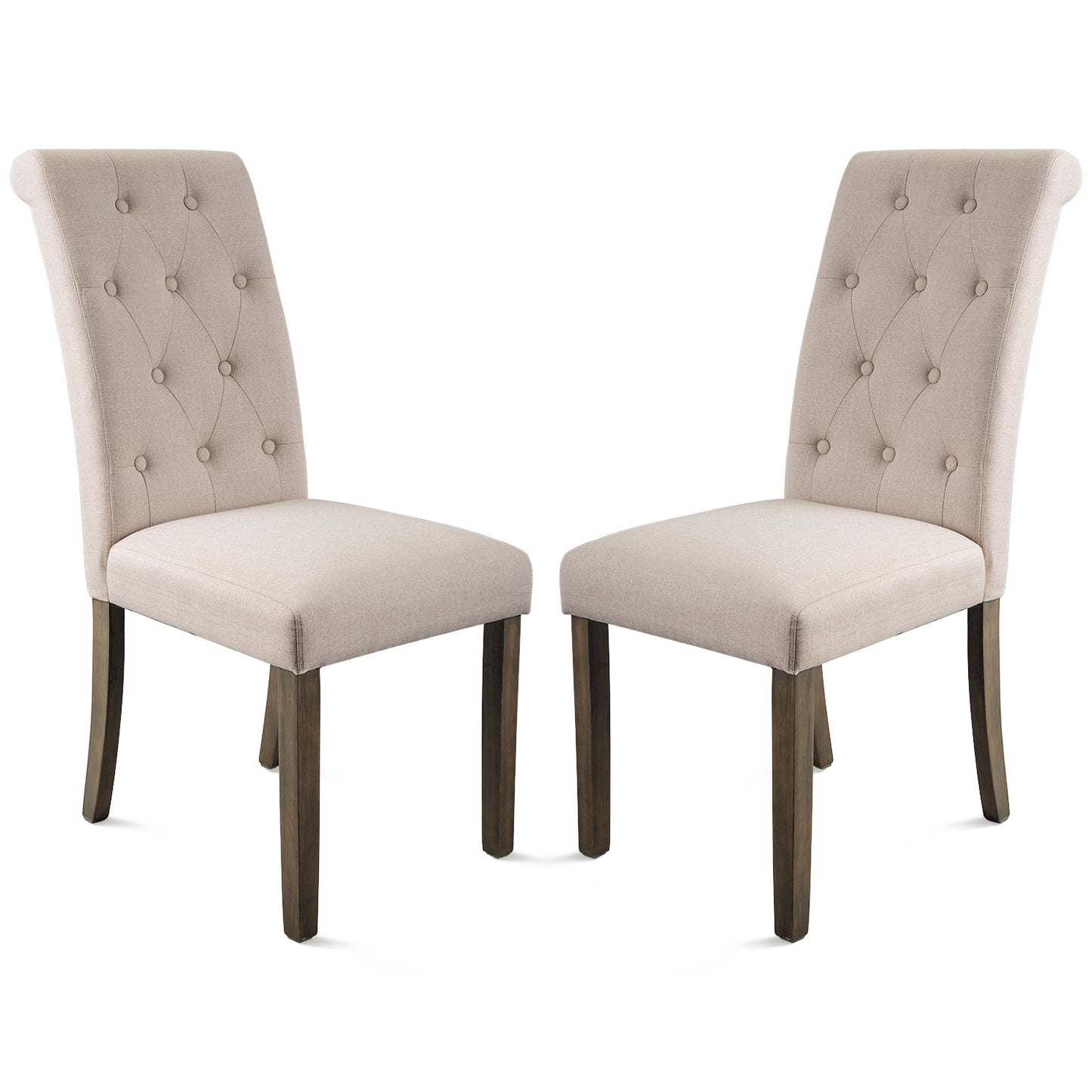 Orisfur. Aristocratic Style Dining Chair Noble and Elegant Solid Wood Tufted Dining Chair Dining Room Set (Set of 2)