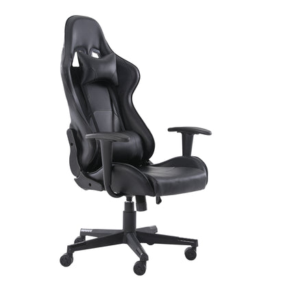 Gaming chair, computer chair with lumbar support, adjustable height gaming chair, office chair with headrest and 360 ° rotation, suitable for office or gaming.