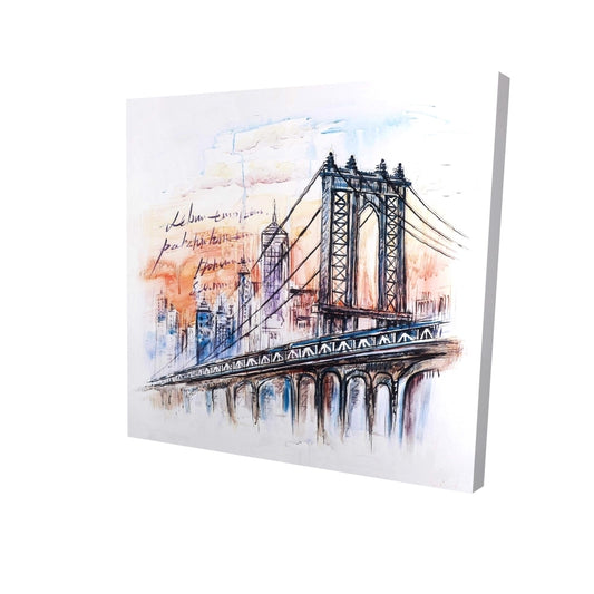 Bridge sketch - 08x08 Print on canvas