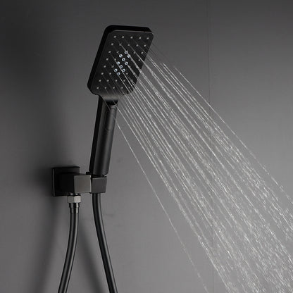 Shower Faucet Set System Ceiling Shower Faucets Sets Complet with Rough-in Valve, 10 Inches High Pressure Rain Shower Head and Handheld