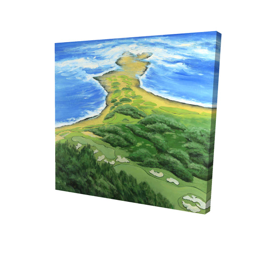 Golf course on the coast - 32x32 Print on canvas