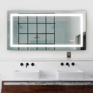 LED Bathroom Mirror 72x36  Inch with lights, anti-Fog & Dimming Led Bathroom Vanity Mirror