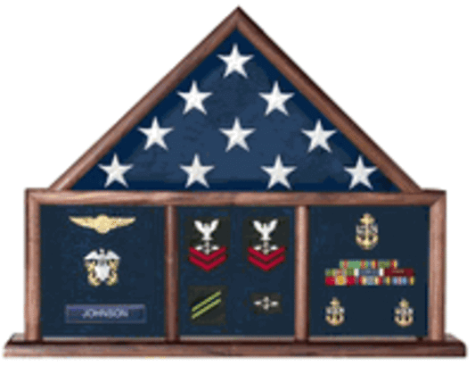 USAF Shadow Box, Flag Medal Case. by The Military Gift Store