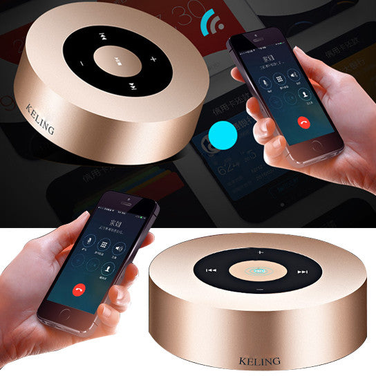 Minimal Metallic Bluetooth Speaker and MP3 Player by VistaShops
