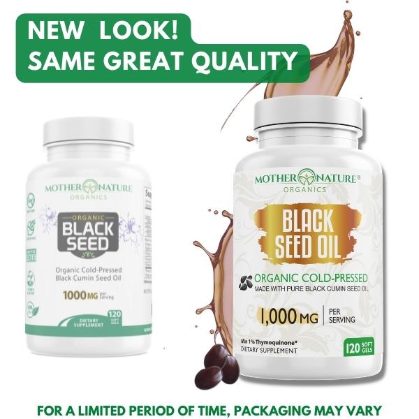 Black Seed Oil Capsules 1,000mg (Softgel) by Mother Nature Organics