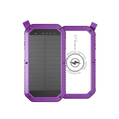 Sun Chaser Mini Solar Powered Wireless Phone Charger 10,000 mAh With LED Flood Light by VistaShops